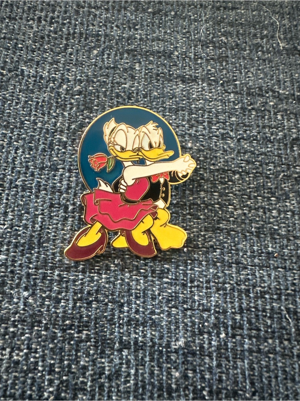 Walt Disney World Daisy Duck Dancing 2008 Enamel Pin - Pink Dress, Yellow Boots